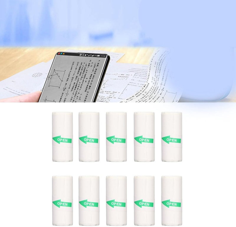 GLOGLOW Mini Printer Paper, Long Printer Paper 57 x 25 mm Self Adhesive Thermal Paper Printable Sticker Paper for Pocket Thermal Printer (10) - Image 5